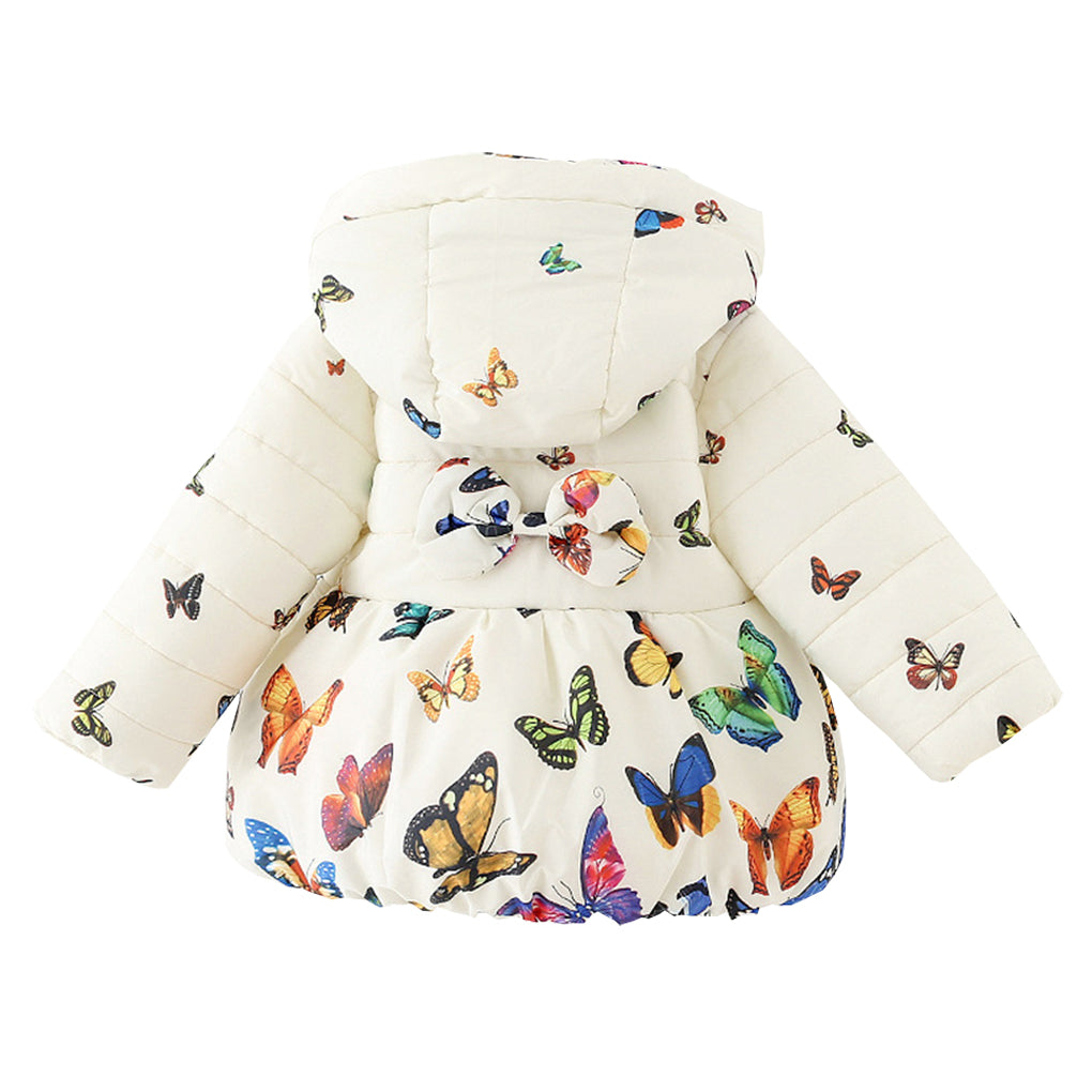 Baby Girls Winter Autumn Warm Butterfly Little Kids Toddler Jacket Coat Little Girls Outerwear