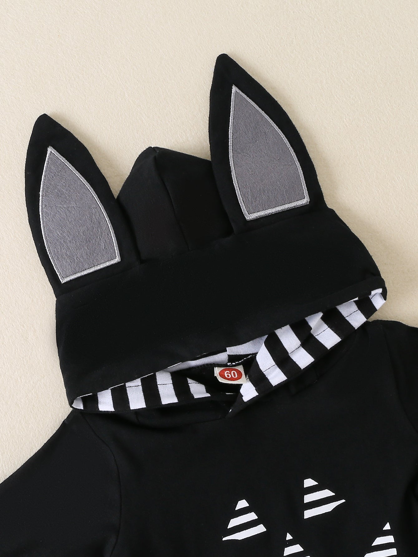 Baby Clothes Boys Halloween Black Pumpkin One-pieces Hooded Long Sleeve Romper