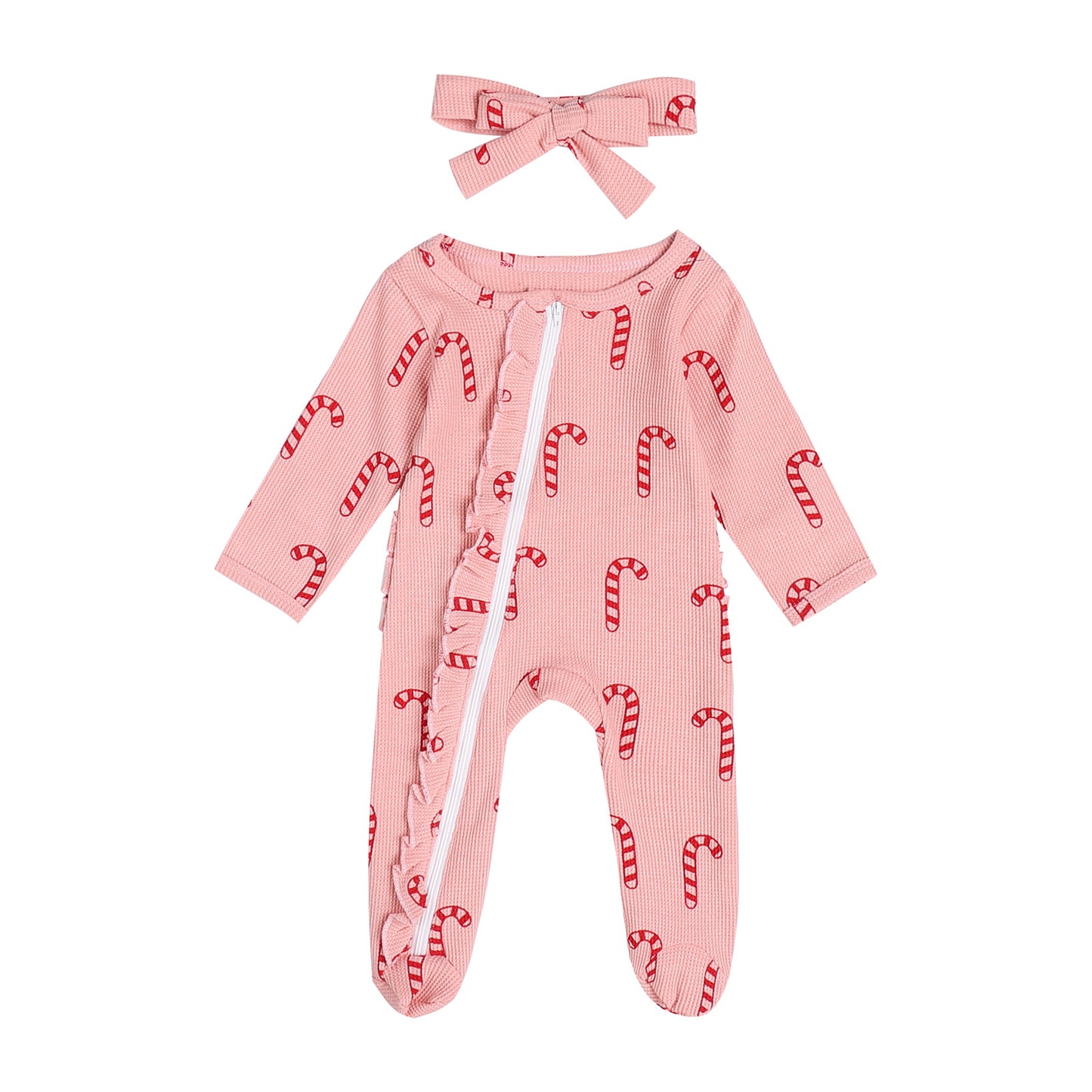 Infant Baby Girls Christmas  One-pieces Newborn Baby Footies Romper