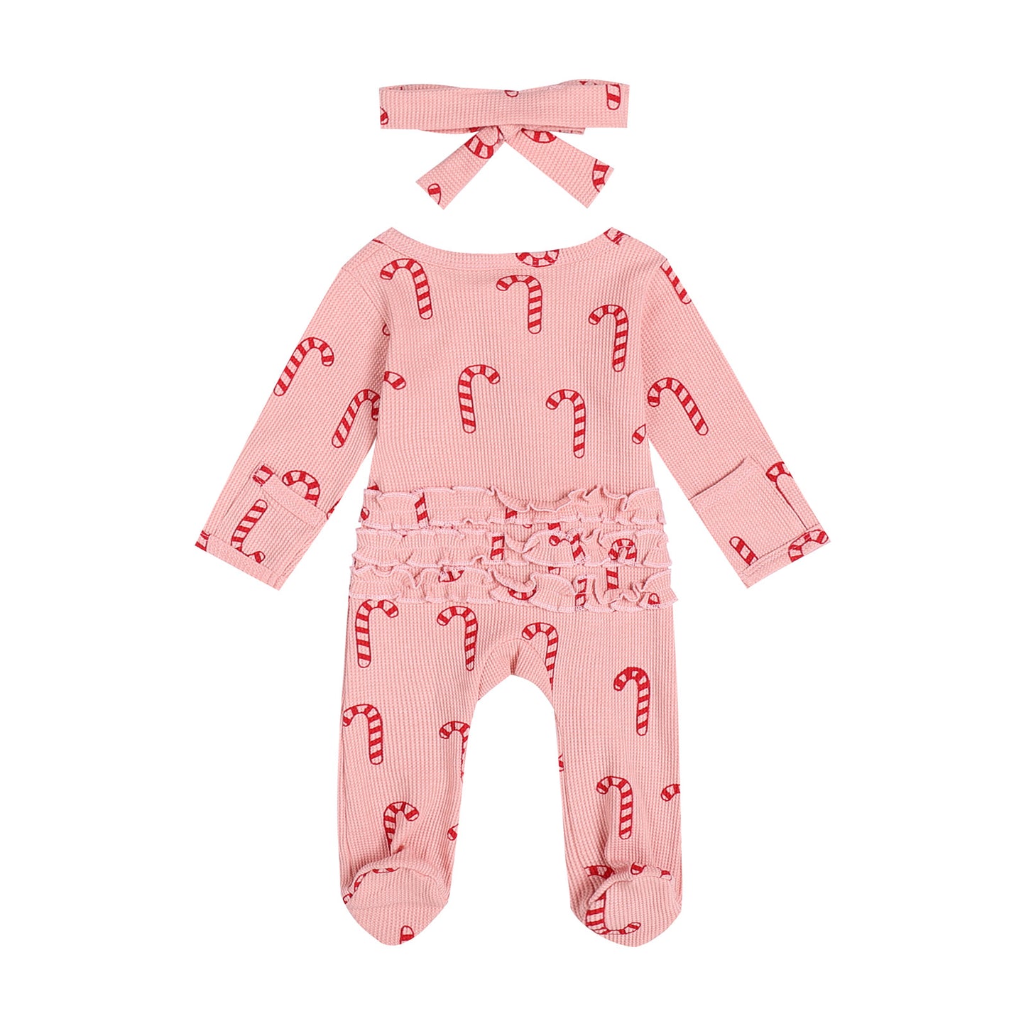 Infant Baby Girls Christmas  One-pieces Newborn Baby Footies Romper